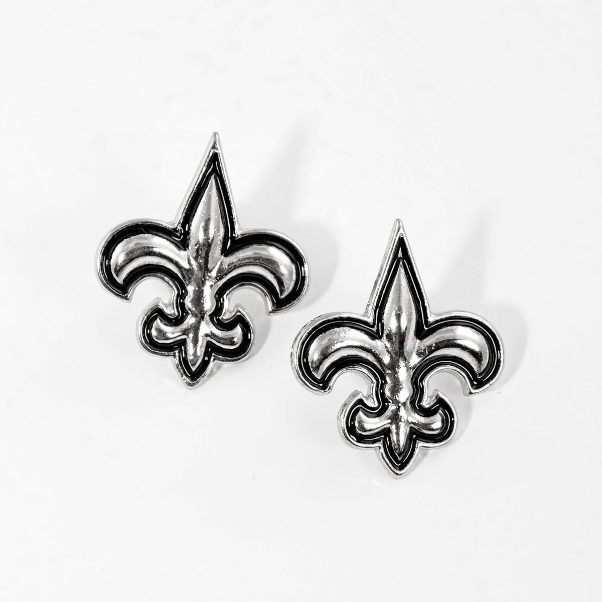 Gold Plated Fleur De Lis Stud Earrings