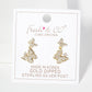 Pave-Set Double Butterfly Drop 18K-Gold-Dipped Post Earrings