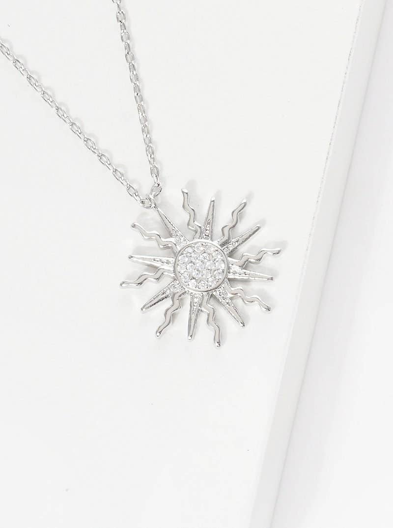 Gold Cubic Sunburst Necklace