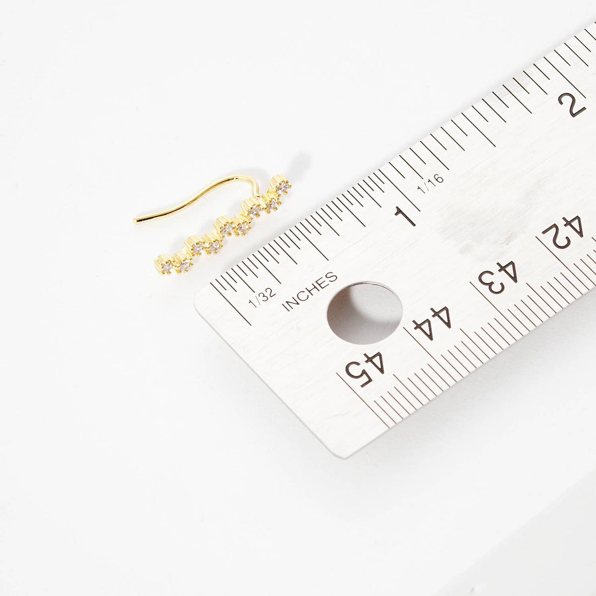 Cubic Zirconia Ear Crawler Earrings -