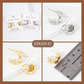 Polished Brass Flower-Shaped Hoop Earrings