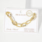 Polished Brass 15mm Twisted Chain and Oval Link Bracelet