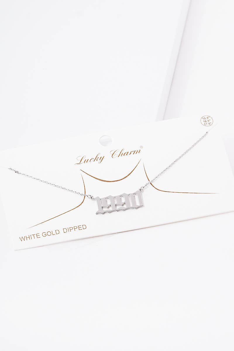 Gold Plated Birth Year Necklace