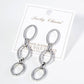 18K Gold Dipped Link Chain Drop Statement Earrings