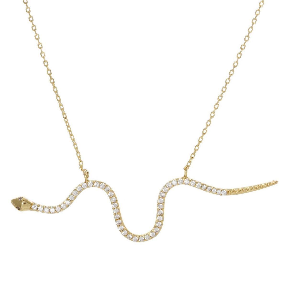 Gold Plated Snake Pendant Necklace