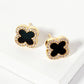 Pave-Set Cubic-Zirconia 11mm Quatrefoil Stud Earrings