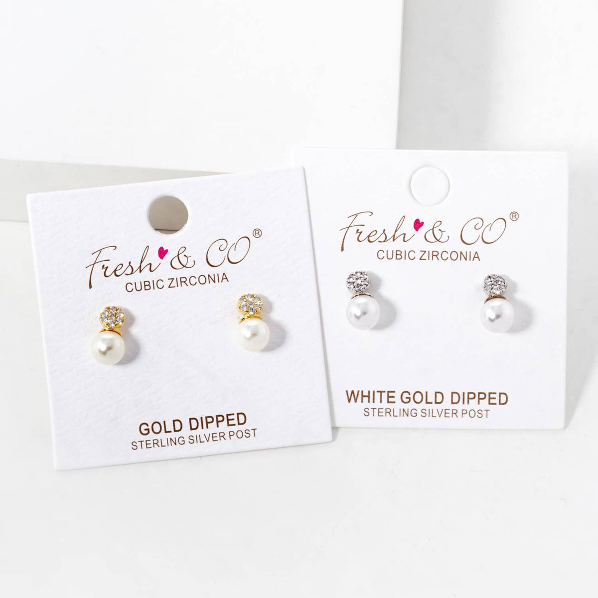 Gold Dipped Freshwater Pearl Studs