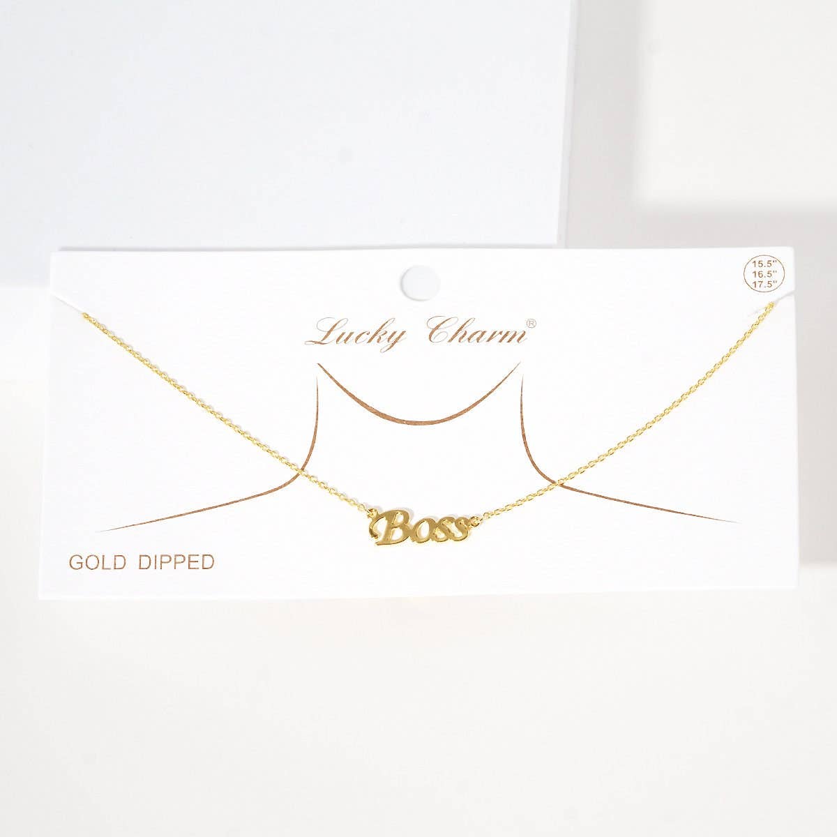 Gold Plated Letter BOSS Necklace