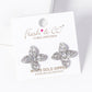 Dainty Cubic Zirconia Flower Stud Earrings