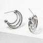 Triple Strand Hoop Earrings