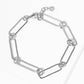 Minimalist Paperclip Chain Bracelet with Dainty Charm