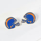 18K Gold Dipped Enamel Football Helmet Game Day Stud Earring