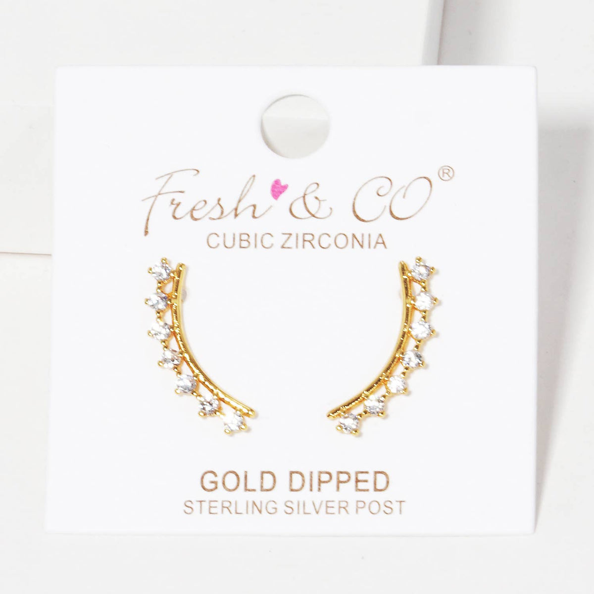 Cubic Zirconia Ear Crawlers