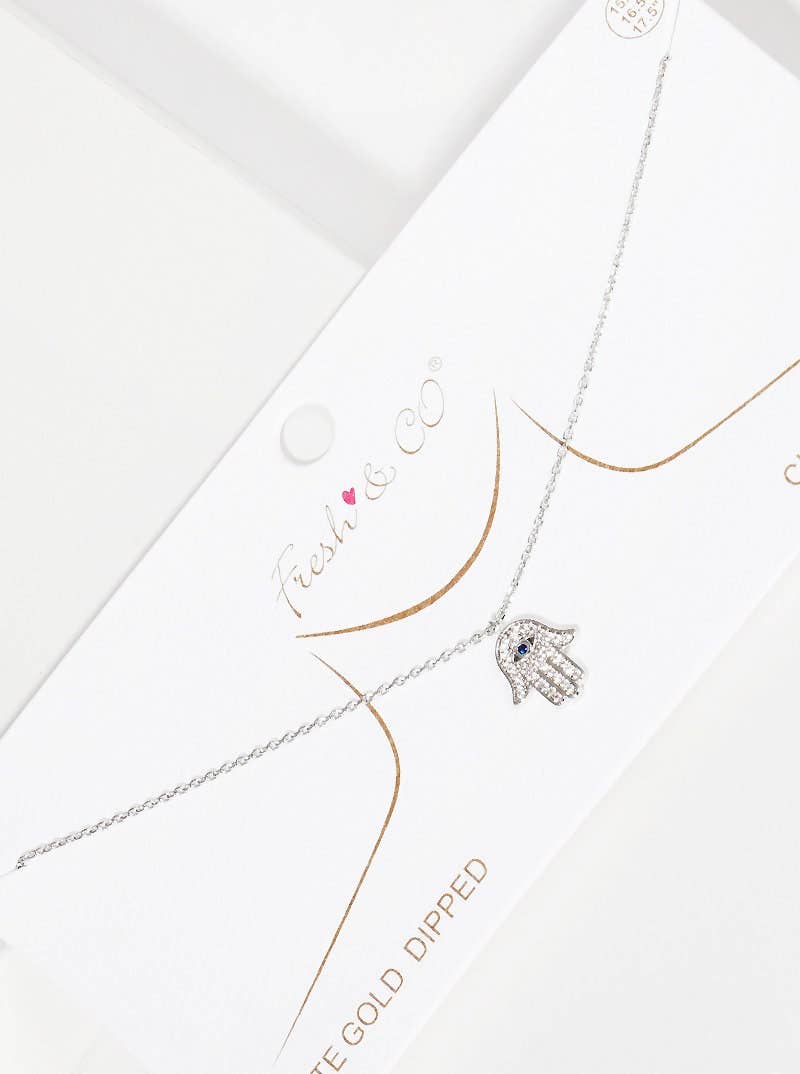 Gold Plated Hasma Eye Necklace