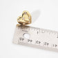 Gold Heart Shaped Post Earrings