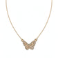 Crystal Butterfly Pendant Necklace – Pavé Filigree Butterfly
