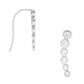 Gold Cubic Beaded Ear Crawler Earrings