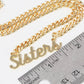 Gold Plated Cuban Link SISTERS Necklace