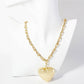 Polished Brass Puffy Heart Pendant HardWear-Chain Necklace