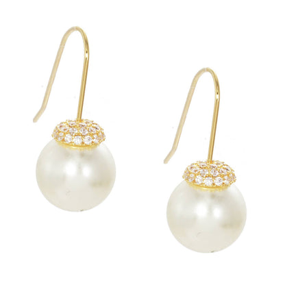 Elegant Bridesmaid Proposal Pearl Drop Earrings