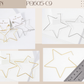 Polished Brass Delicate Star-Shaped 80mm Hoop Earrings