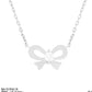 Cubic Zirconia Bow Pendant Necklace