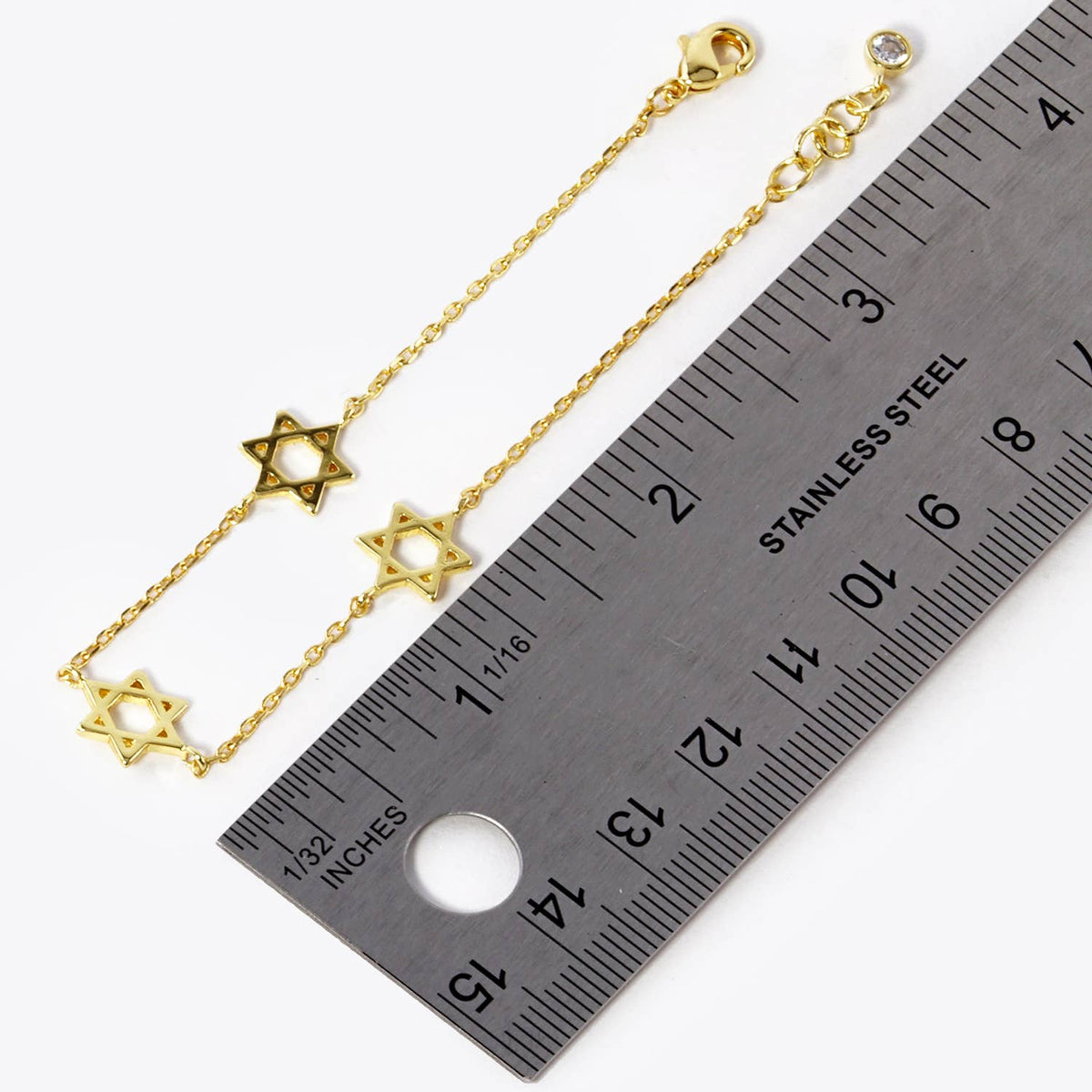 Star of David Delicate Charm Bracelet