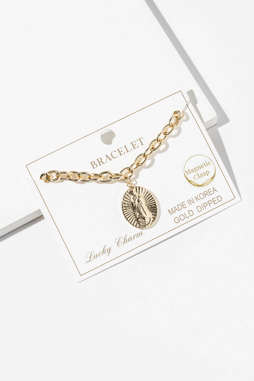 Miraculous Medal Magnetic Clasp Chain Bracelet