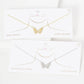 Gold Baguette Butterfly Necklace