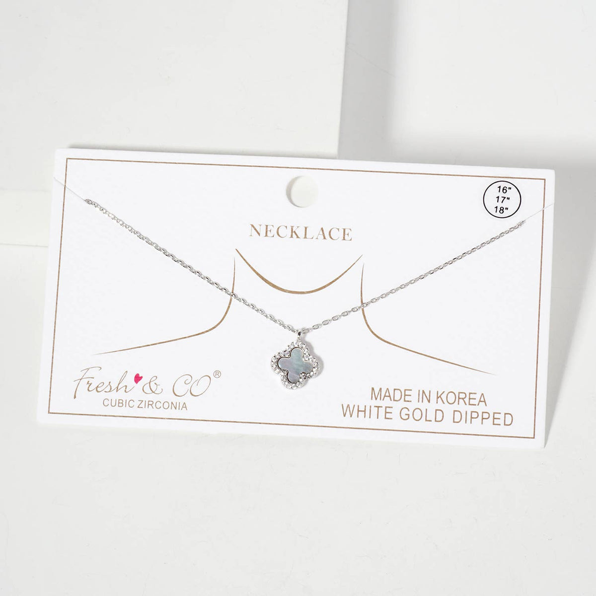 Pave-Set 11mm Quatrefoil Pendant Necklace