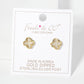Pave-Set Quatrefoil 18K-Gold-Dipped Stud Earrings