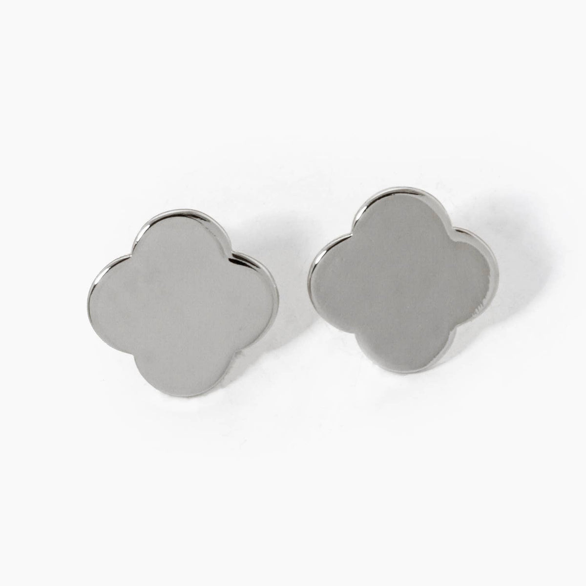 Minimalist Clover Stud Earrings