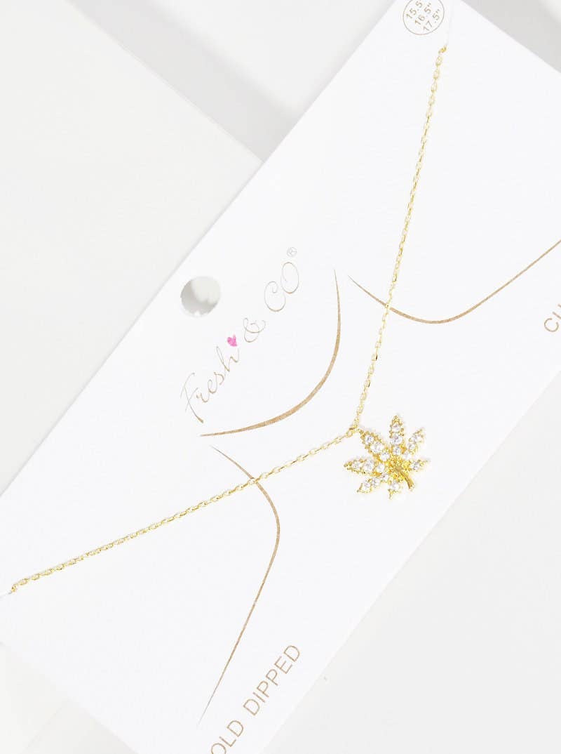 Gold Plated Tree Pendant Necklace