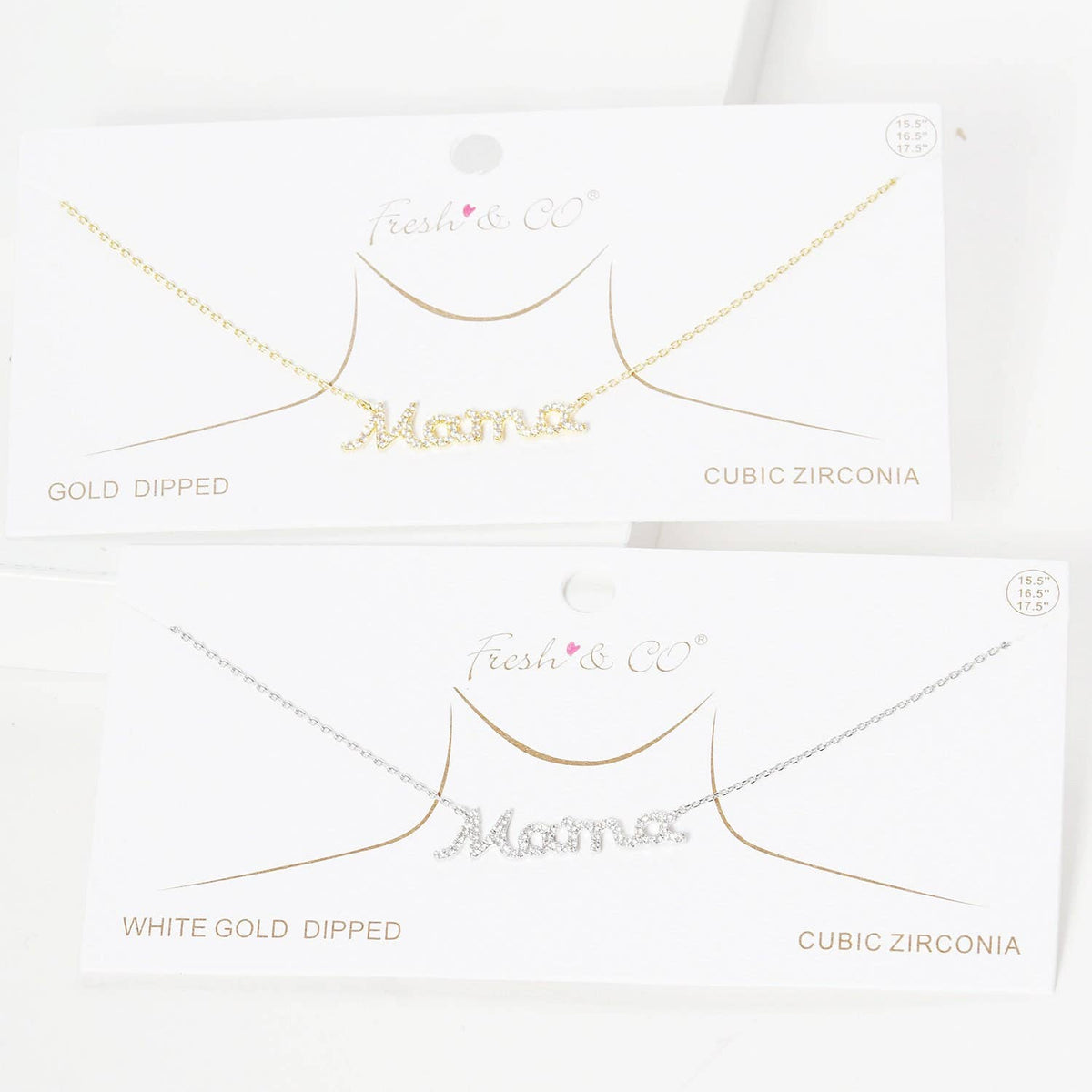 Gold Plated Mini Mama Script Necklace