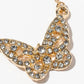Crystal Butterfly Pendant Necklace – Pavé Filigree Butterfly