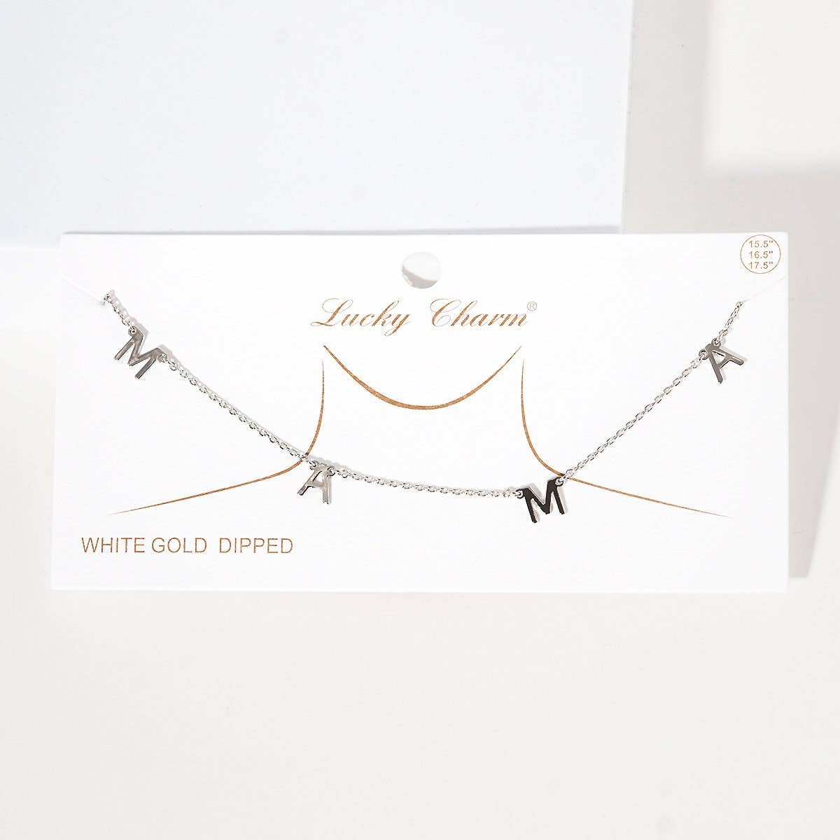 Mini Spaced Letter MAMA Necklace