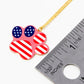 American Flag Paw Print Pendant Necklace