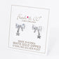 18K GOLD DIPPED STAR DROP CUBIC ZIRCONIA RIBBON BOW STUD