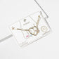 Gold & Silver Dipped Heart Charm Anklet with CZ Accents