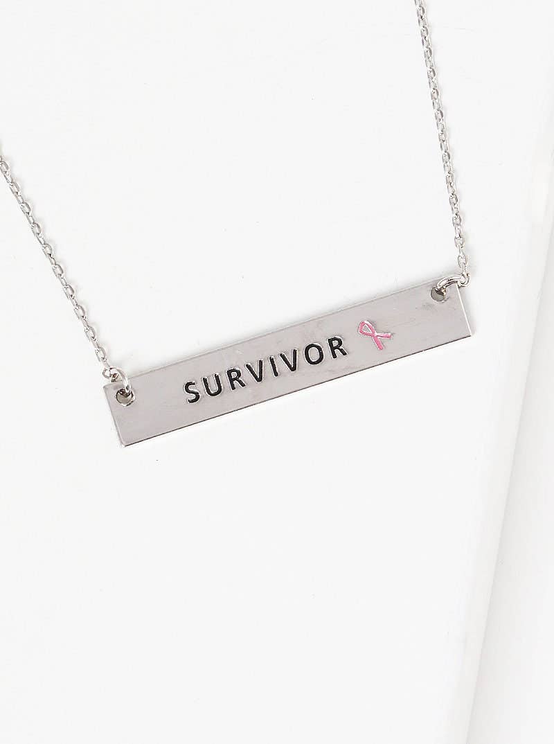 Breast Cancer Awareness "SURVIVOR" Necklace