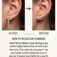 Gold Leaf Vine Ear Crawler Earrings