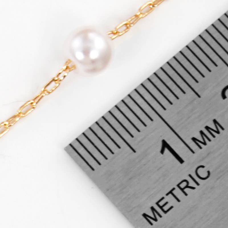 Bridesmaid Pearl Station Necklace