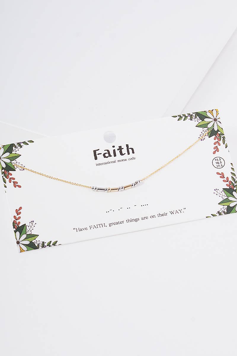 Gold Plated Morse Code Necklace