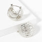 Textured 18mm Sphere Brass Hoop Earrings