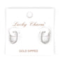 Gold Plated Braided Huggie Earrings
