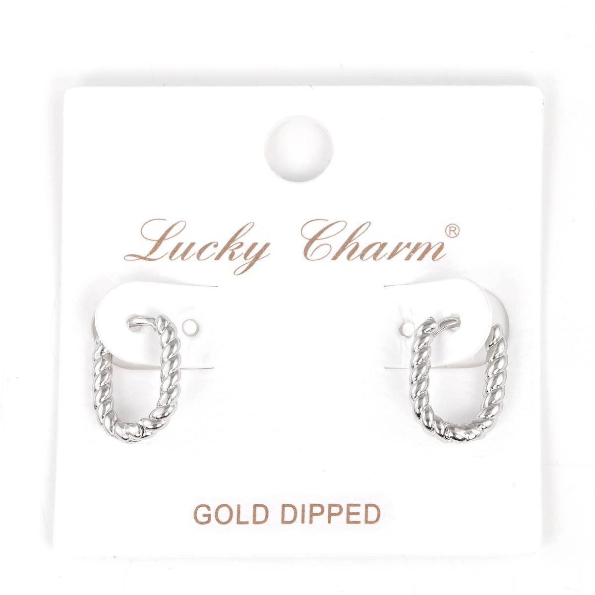 Gold Plated Braided Huggie Earrings