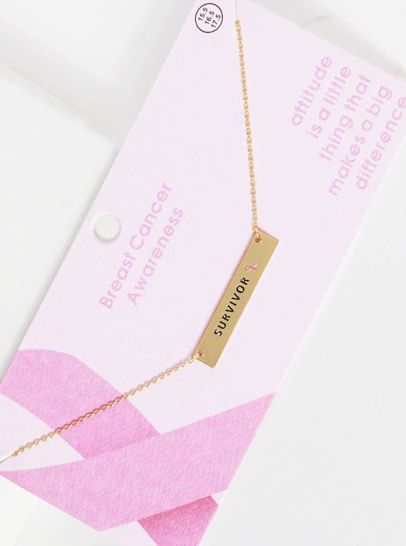 Breast Cancer Awareness "SURVIVOR" Necklace