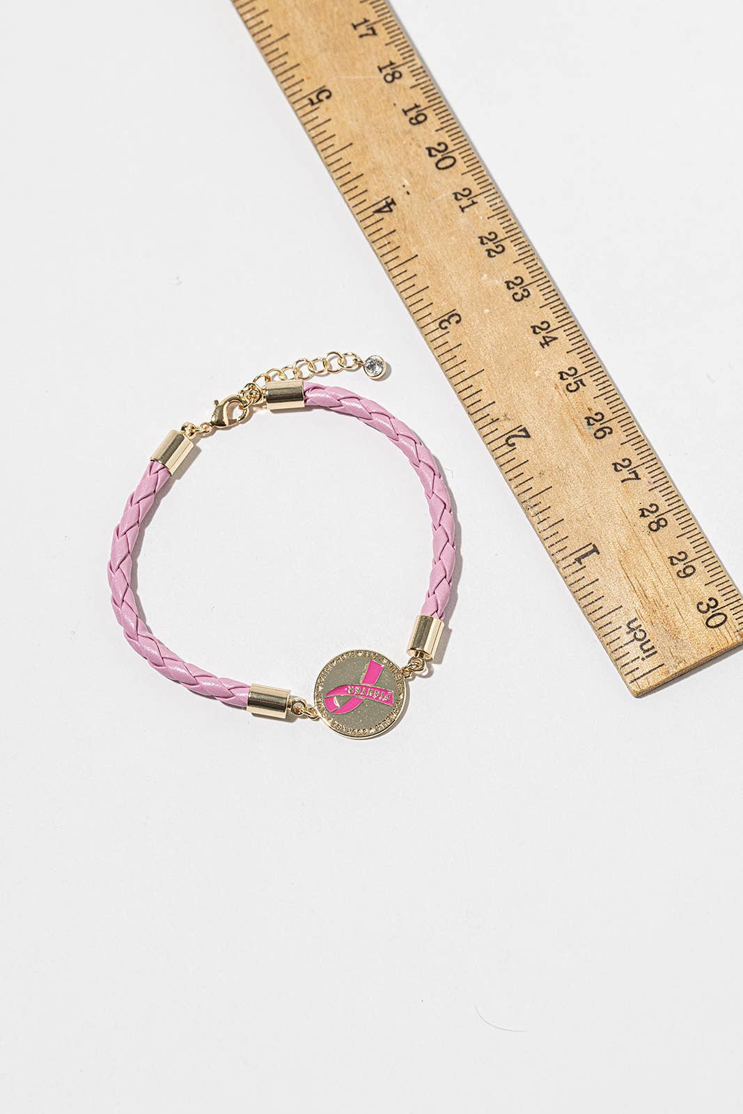 Pink Ribbon Fighter Coin Bracelet