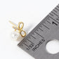 Dainty Pearl & Crystal Bow Earrings