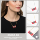 Horse Mom Enamel Bar Pendant Necklace